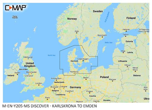 C-MAP geheugenkaart DISCOVER - Karlskrona naar Emden