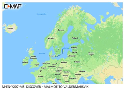 C-MAP geheugenkaart DISCOVER - Malmö naar Valdermarsvik
