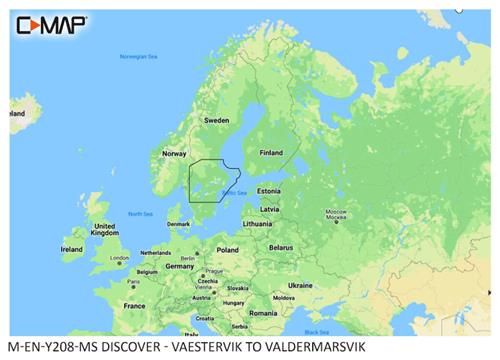 C-MAP geheugenkaart DISCOVER - Västervik naar Valdermarsvik