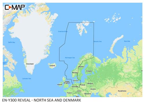 C-MAP geheugenkaart REVEAL - Noordzee & Denemarken