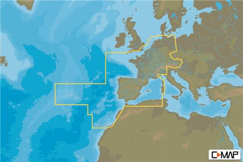 C-MAP geheugenkaart 4D - Centraal & West Europaes Vasteland