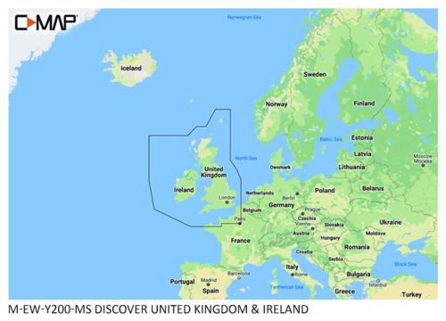 C-MAP geheugenkaart DISCOVER - Vereningd Koninkrijk & Ireland