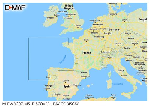 C-MAP geheugenkaart DISCOVER - Golf van Biskaje