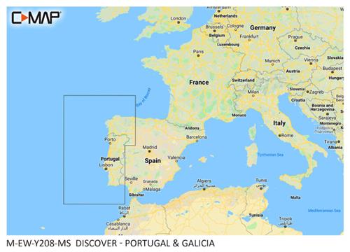 C-MAP geheugenkaart DISCOVER - Portugal & Galicië