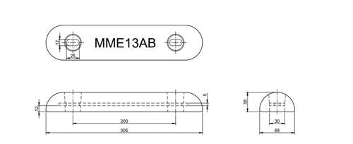 MME huid/roeranode aluminium MME13AB