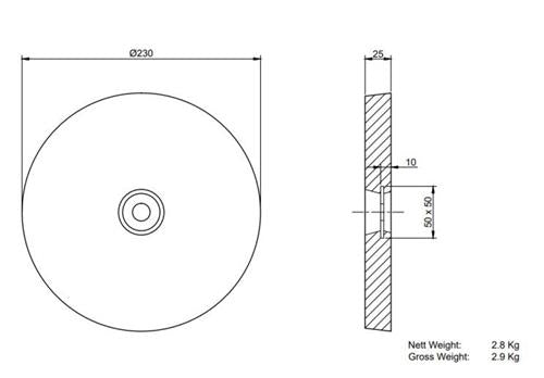 MME huid/roeranode aluminium MME28AB