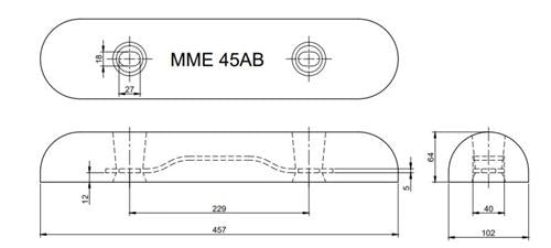 MME huid/roeranode aluminium MME45AB