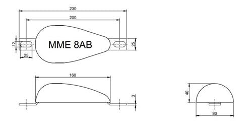 MME huid/roeranode aluminium MME8AB