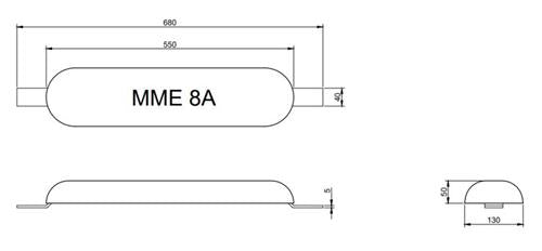 MME huid/roeranode aluminium MME8A
