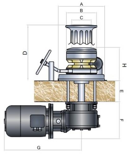Italwinch MOON ankerlier hydraulisch / 14mm ISO met drum