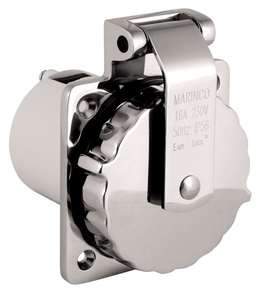 Inlet 16A Ez Lock SS with Enclosure