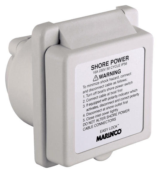 16A Inlet Easy Lock with Warning Label 230V
