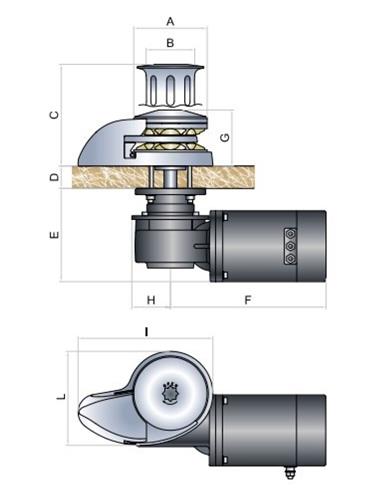 Italwinch ORCHID ankerlier 230-400V 2200W / ketting 10mm DIN766