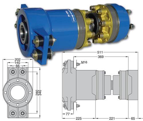 Python drive unit compleet P501-L ø60 t/m ø80