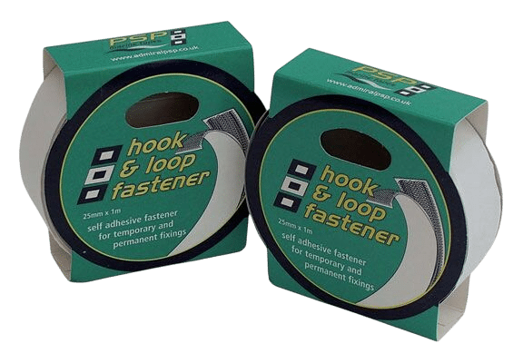 Hook & loop zelfklevend klittenbank wit 25mm 1m