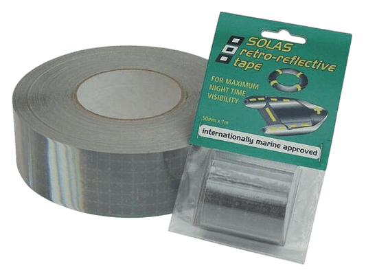 Reflecterende tape solas zilver 50mm 1m