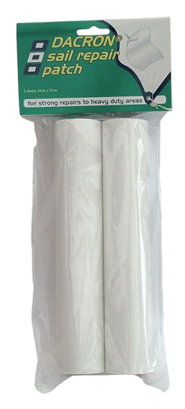 PSP Dacron zeilreparatiepatch wit – 24 × 37 cm – 2 stuks