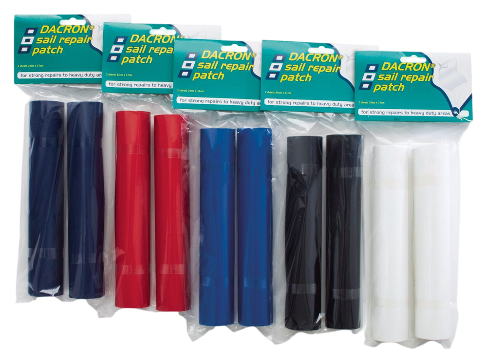 PSP Dacron zeilreparatiepatch rood – 24 × 37 cm – 2 stuks
