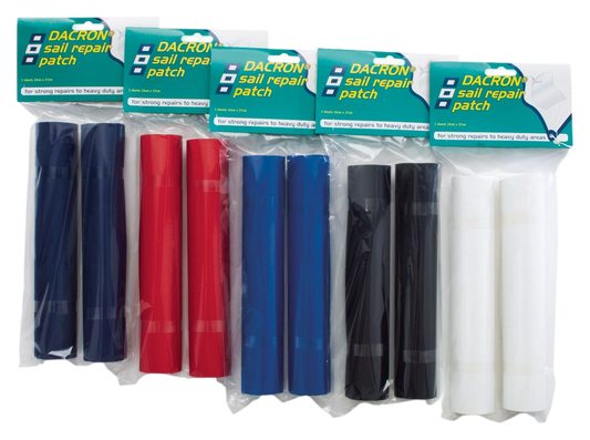 Dacron repair patch zwart 24x37cm (2 stuks)