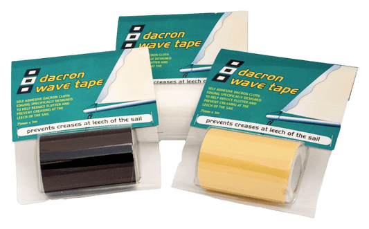 Dacron wave tape 75mm 3.0m goud