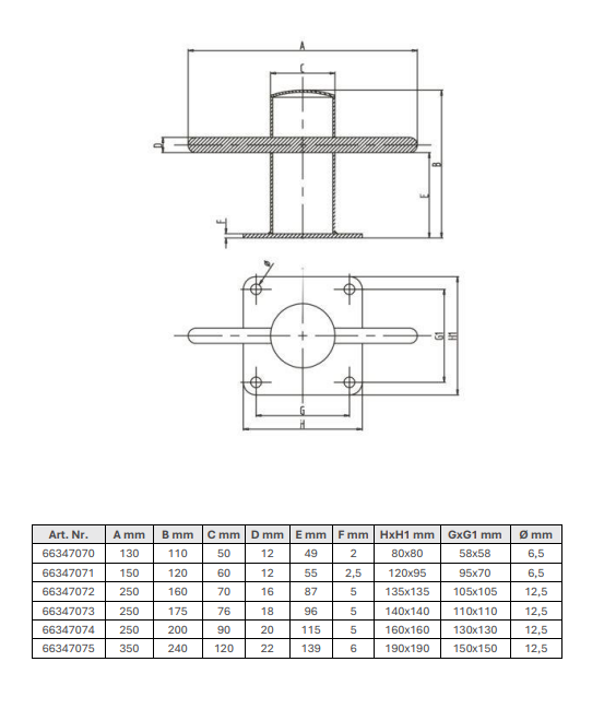 Talamex Bolder rvs316 Ø 50 mm