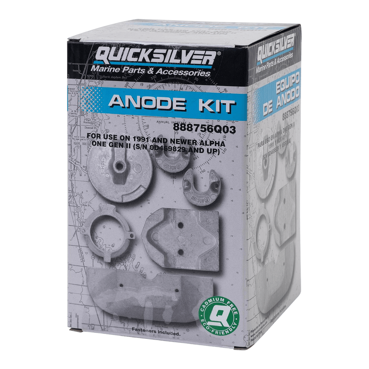 Quicksilver 888756Q03 Anode kit aluminium voor Mercruiser Alpha One Gen II