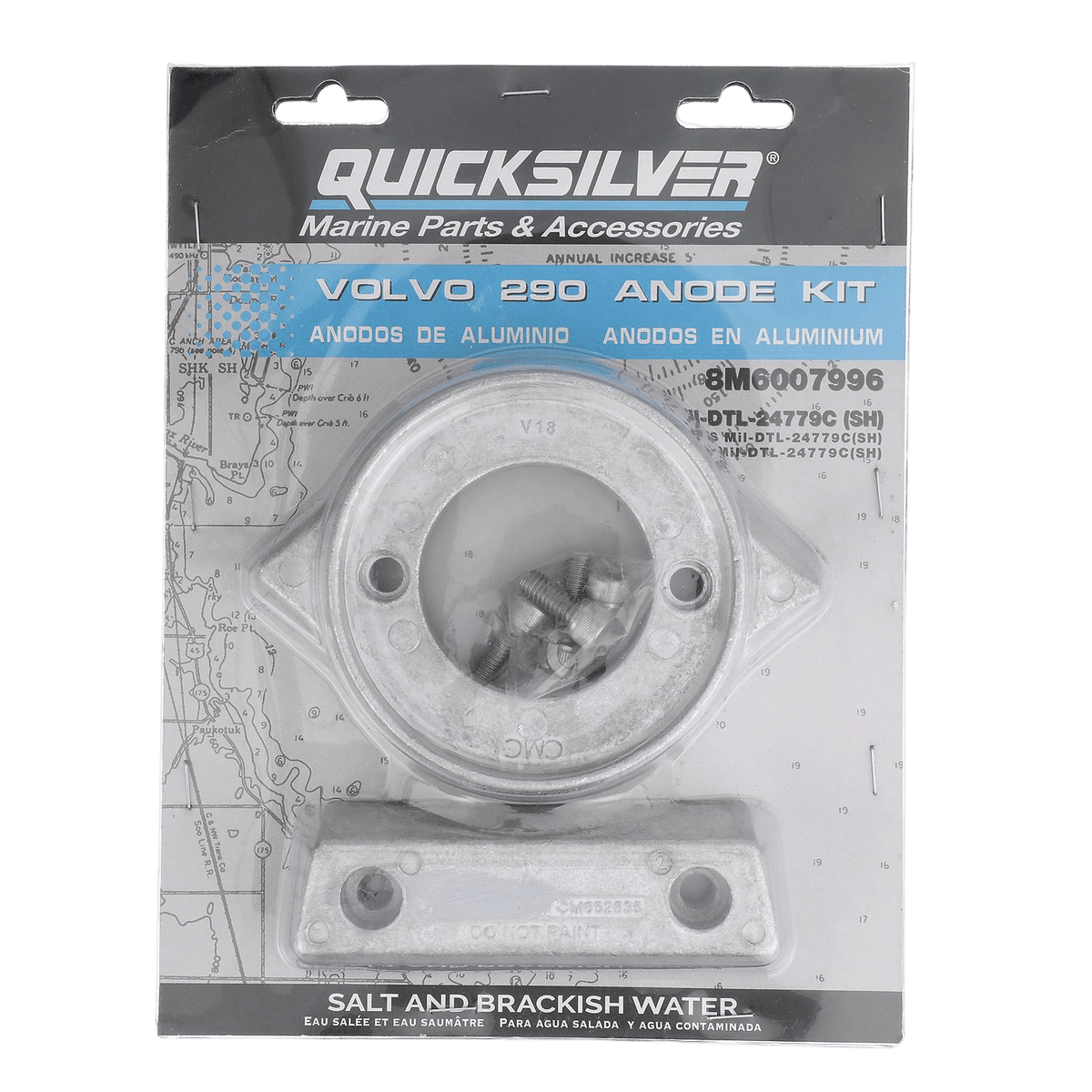 Quicksilver anodekit aluminium voor Volvo 290 hekaandrijving 8M6007996
