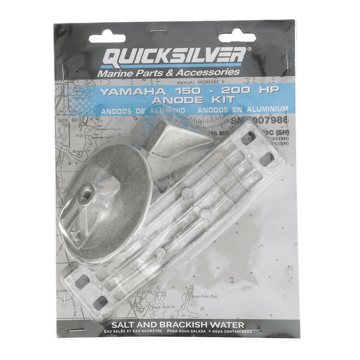 Quicksilver anodekit aluminium voor Yamaha 150 pk 8M6007986