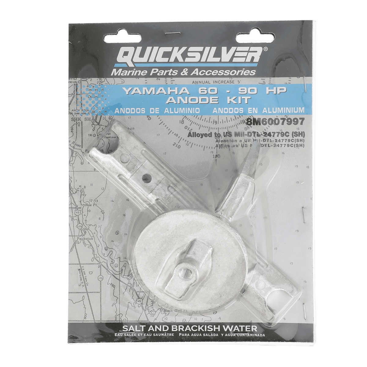 Quicksilver anodekit aluminium voor Yamaha 60-90 pk 8M6007997