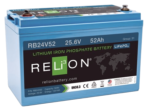 Accu lithium LiFePO4 25.6V 52Ah