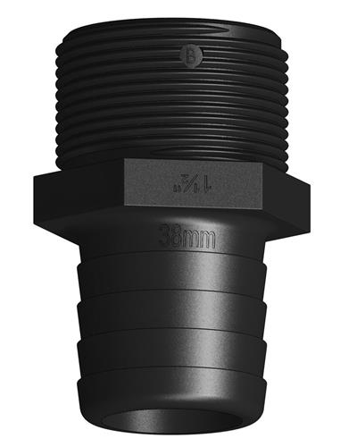 Tru Design slangtule 38mmx1 1/2”BSP buitendraad lang