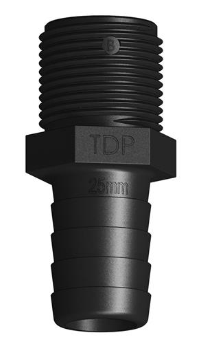 Tru Design slangtule 25mmx1”BSP buitendraad lang