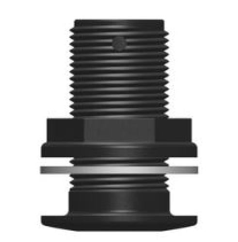 Tru Design huiddoorvoer zwart 1”BSP