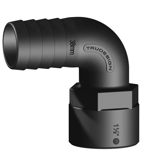 Tru Design slangtule 90° 38mmx1 1/2”BSP binnendraad