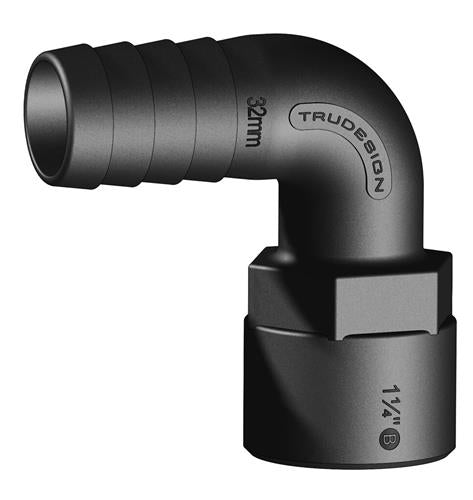 Tru Design slangtule 90° 32mmx1 1/4”BSP binnendraad