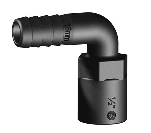 Tru Design slangtule 90° 16mmx1/2”BSP binnendraad