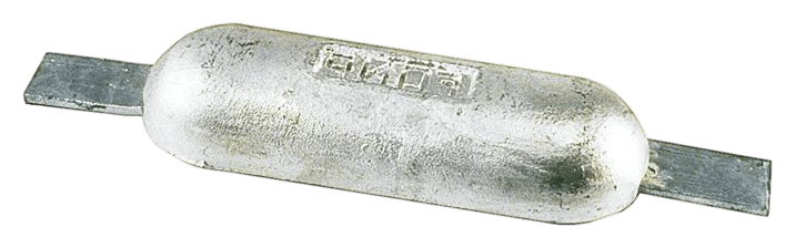 Romp anode aluminium met strip 0.60kg 110x60x28mm