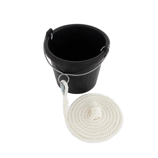 Puts rubber zwart 7L met aangesplitste lijn 3m