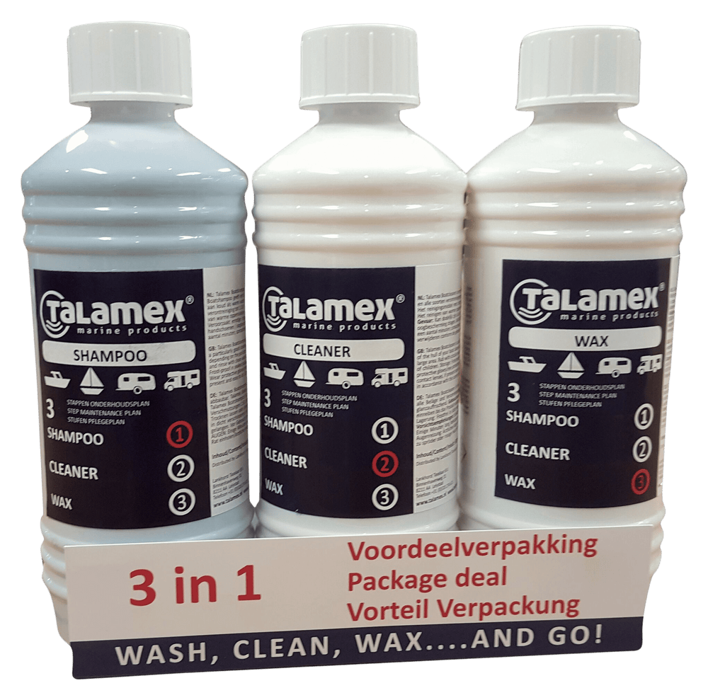 Onderhoudsset shampoo, cleaner en wax
