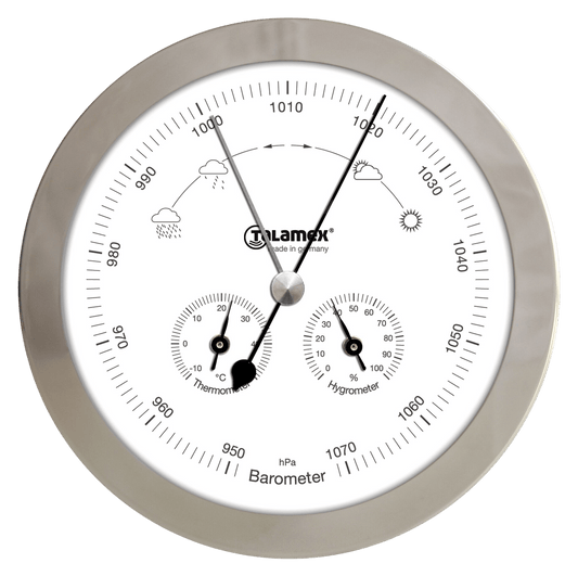 Baro/thermo/hygrometer rvs 160mm