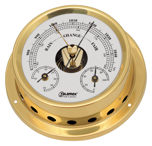 Baro-/thermo-/hygrometer messing 125/100mm