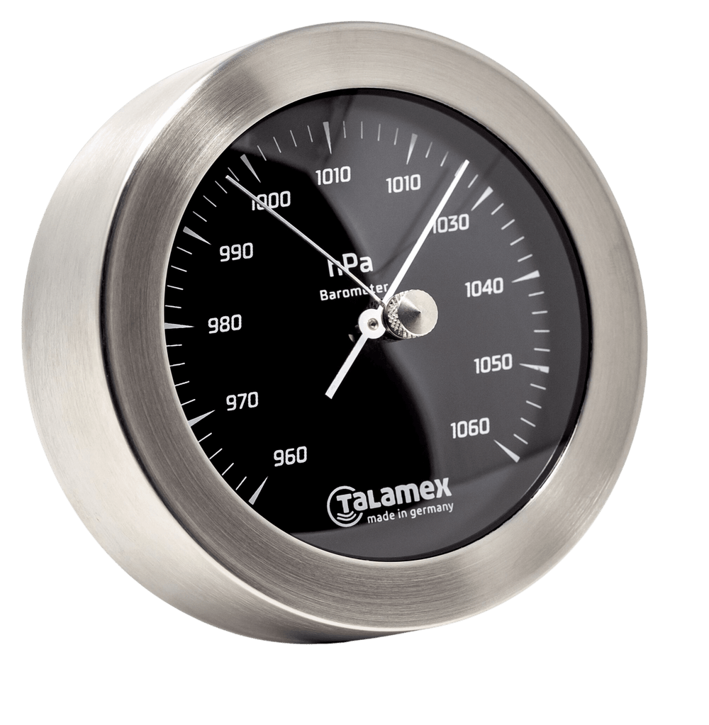Thermo-hygrometer blackline RVS 100mm
