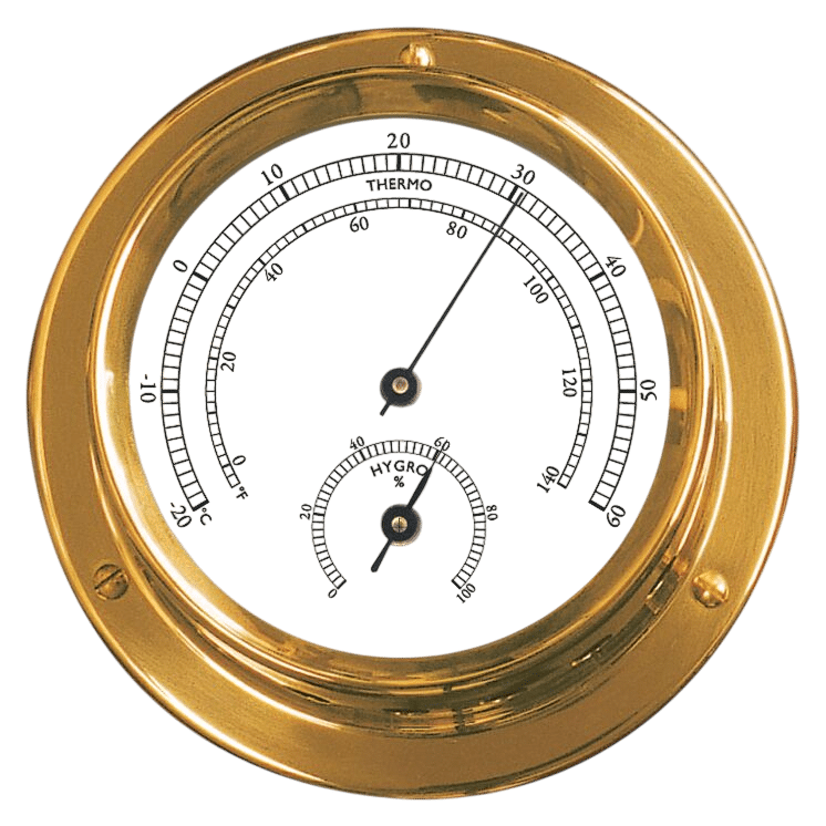 Thermo-hygrometer messing 110/84mm