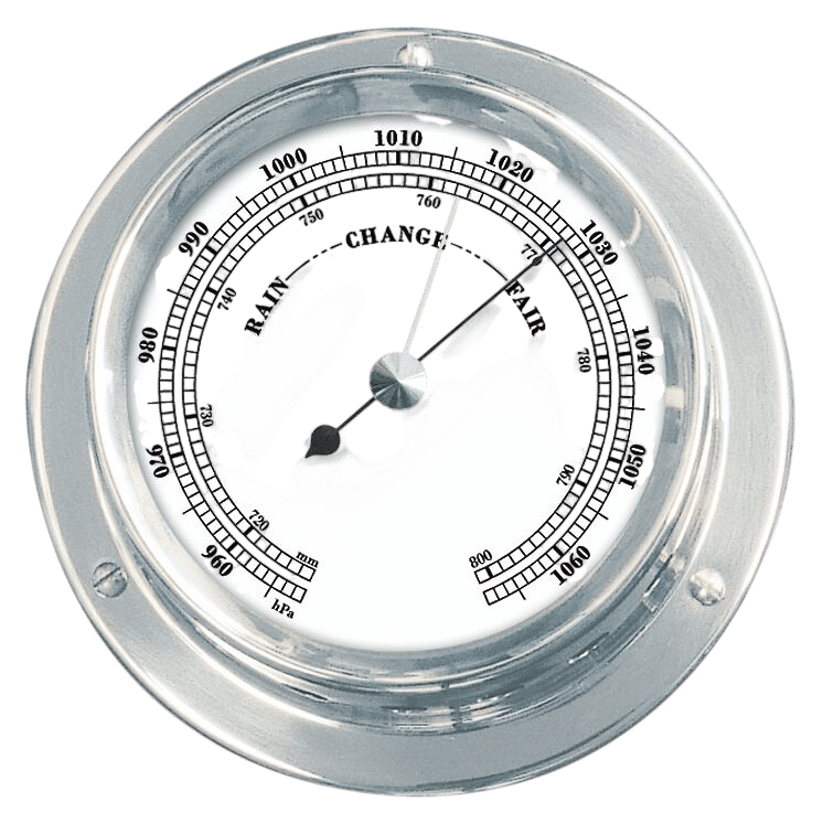 Barometer verchroomd 110/84mm