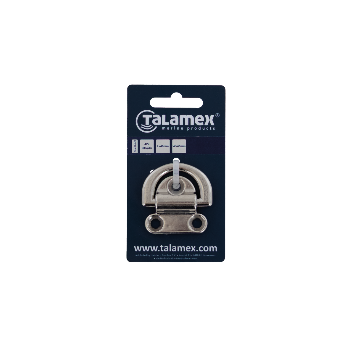 Talamex Scharnierend dekoog Ø6 mm rvs316 46 x 45 mm