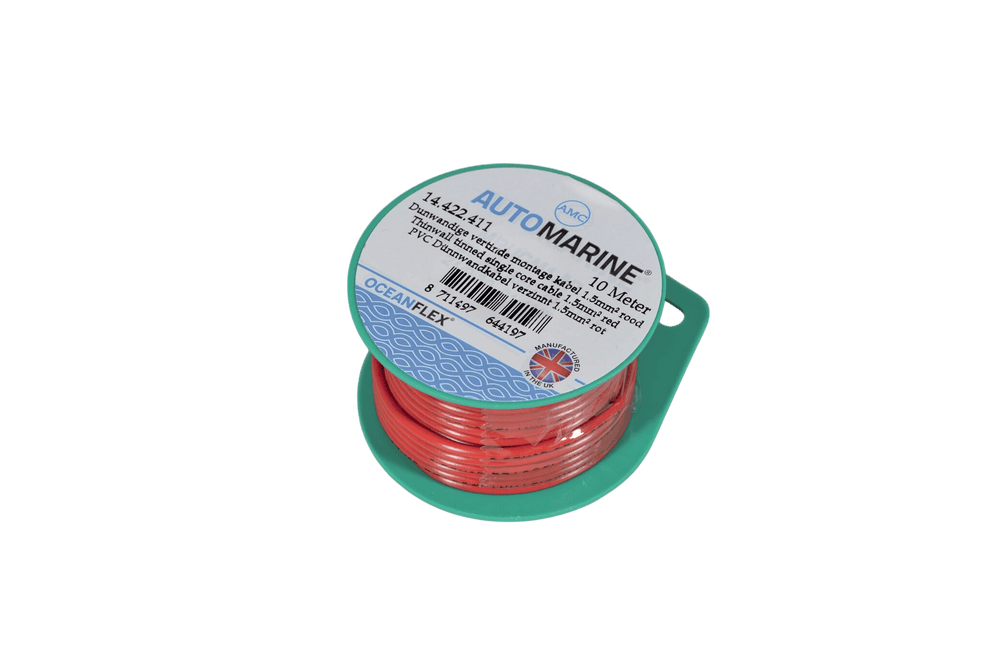 Dunwandige vertinde montage kabel 1.5mm² rood (10m)