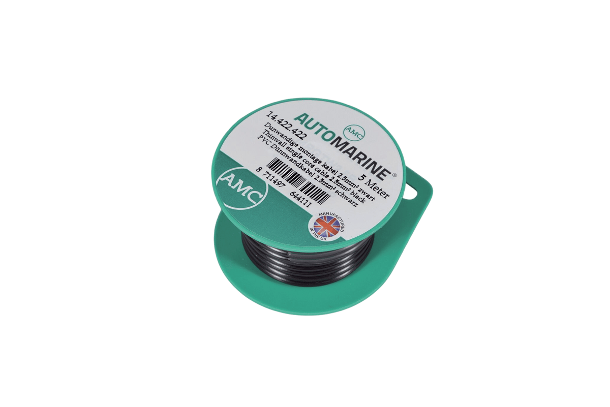 Talamex Dunwandige montage kabel 2,5 mm² zwart (5 m)