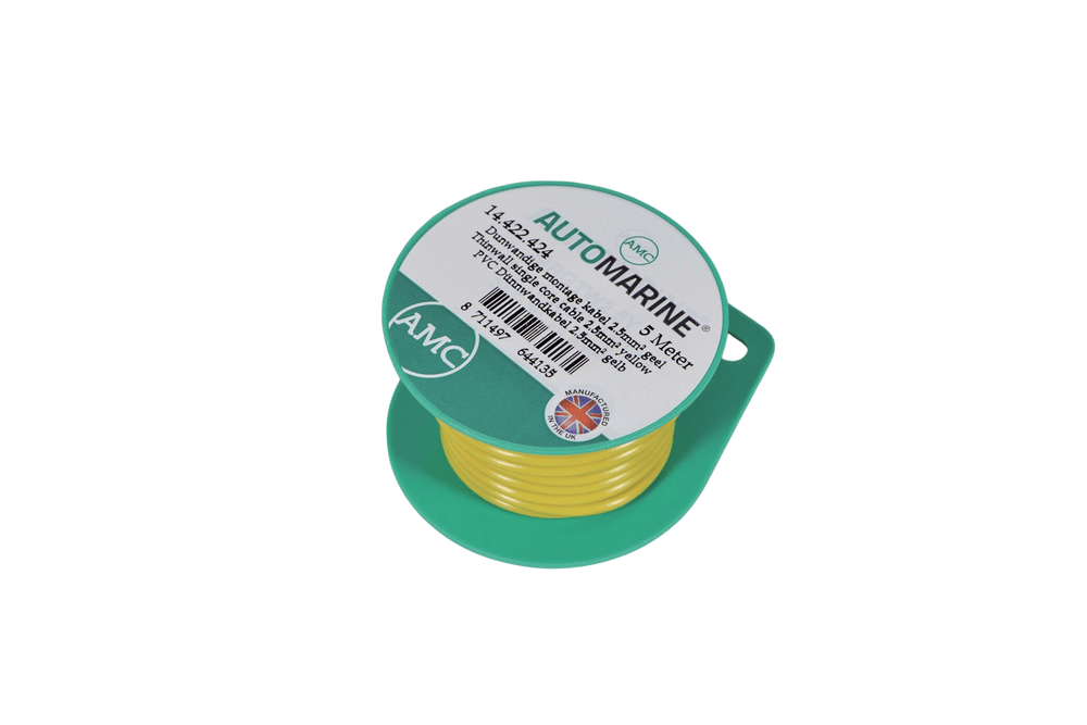 Dunwandige montage kabel 2.5mm² geel (5m)