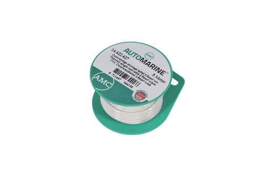 Dunwandige montage kabel 2.5mm² wit (5m)