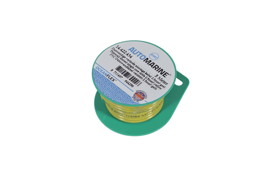 Dunwandige vertinde montage kabel 2.5mm² geel (5m)